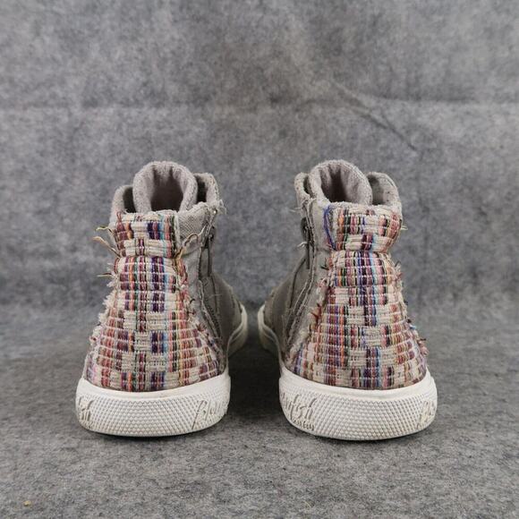 Blowfish Shoes Girls 6 Sneakers Casual Fruitcake High Top Distressed Canvas Grey - Picture 5 of 11